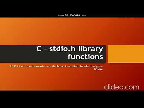 C – stdio.h library functions