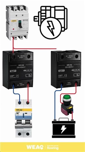 Solid State Relay + MCB + MCCB | Motor & Battery Control.