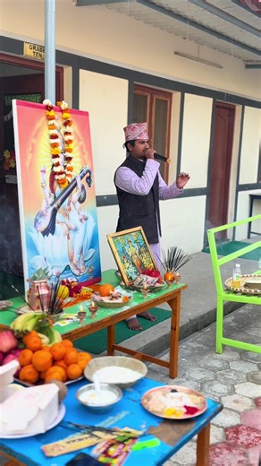 Celebrating Saraswoti Puja at Delight School
