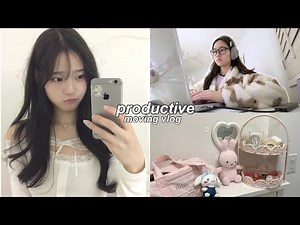 productive moving vlog🐰: finishing up my apartment, homebody days, cute haul & good food