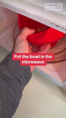 The Original Korcci Microwaveable Silicone Popcorn Popper, Microwave Popcorn Popper, Collapsible Microwave Popcorn Maker Bowl, No Oil Required, Use In Microwave, Dishwasher Safe (Blue)