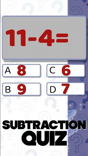 Can You Solve 11 – 4? | Subtraction Quiz for 1st Graders
