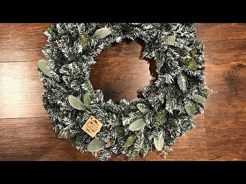 Winter Wreath - Easy Snowy Look (No Messy Flocking)