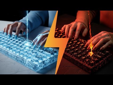 Cold Ice Keyboard vs Hot Lava Keyboard ASMR 🔥❄️ | Ultimate Typing Sounds Challenge