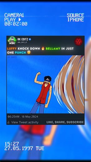 LUFFY KNOCK DOWN BELLAMY IN ONE PUNCH 🥶🔥