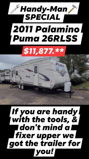 Handy-Man Special 2011 Palomino Puma 26RLSS $11,877.** | Paw Paw's Campers