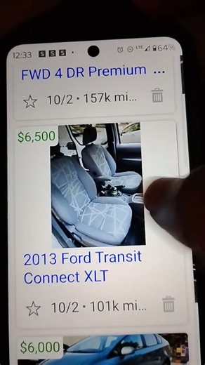 2013 Ford Transit connect 101k 6,500 nice van