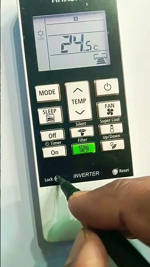 Hitachi ac remote lock & unlock process...