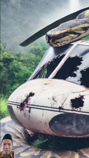 giant python wrapped around helicopter scary #phyton #snake #bigsnake #animals #anaconda