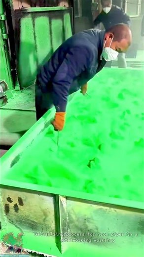 Galvanizing Steel Pipes Anti Rust Process #tools #shorts #viral #creative #video