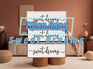 Sweet Dreams Wall Decor Above Bed Sign 24''×10'' Large Wood Framed Master Bedroom Guest Room Sweet Dreams Signs Farmhouse Rustic Wall Art Decoration (Black)