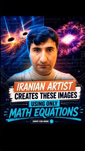 Iranian artist creates images using math equations #maths #news #shorts