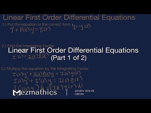 Deriving Formulas of First Order Linear Differential Equation & Integrating Factor | Mezmathics