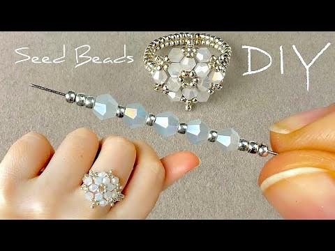 Beaded Rings Tutorial: Handmade Beads Jewellery with Crystals