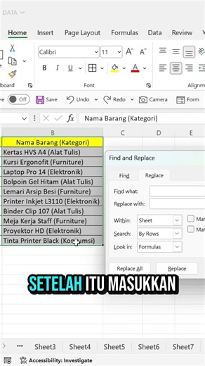 FIND & REPLACE EXCEL #excel #exceltricks #exceltips #viral #shorts