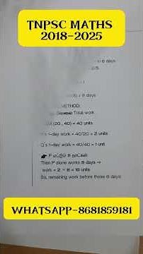 🔥 இதுவரை கேட்ட கேள்விகள் TNPSC Maths 2018–2025 | Important Questions #group4 Maths All TNPSC Maths