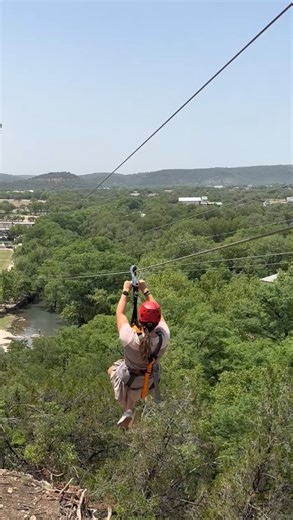 The Guadalupe Glider zipline at Camp Fimfo Texas Hill Country opens Memorial Day Weekend 🎉 | Camp Fimfo