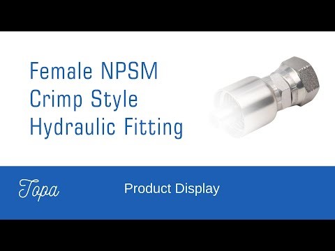Crimp Style Hydraulic Fitting 1WASP NPSM | Leak-Free Hose Connection