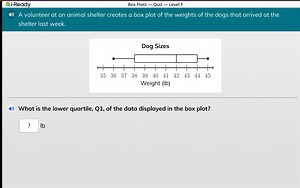 i-ReadyBox Plots — Quiz - Level FA volunteer at an animal sh... | Filo