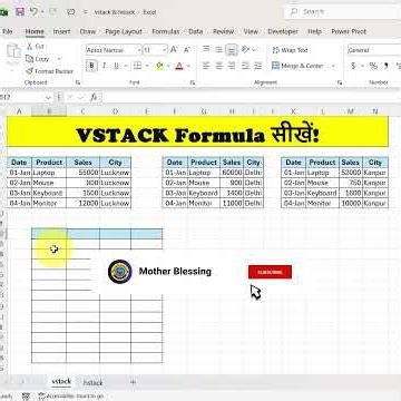 Excel VSTACK Function | Combine Multiple Tables in 1 Formula (Hindi)
