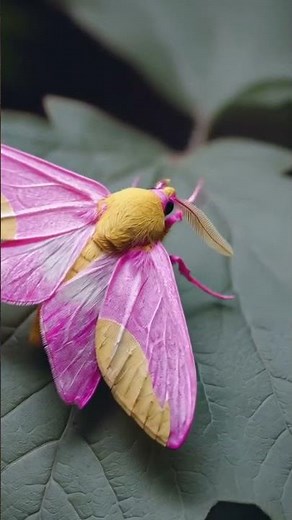Nature's Pink Miracle: The Rare Rosy Maple Moth | Viral Facts Trend