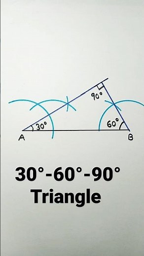 Triangle Construction | Construction of triangles | 30° - 60° - 90° Triangle
