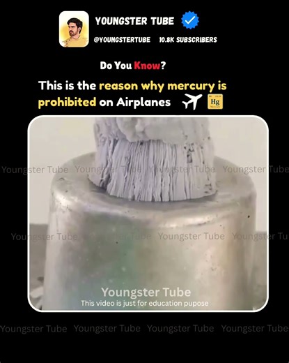 This One Drop Could Ruin an Airplane! Mercury + Aluminum Reaction 😳✈️ #shorts