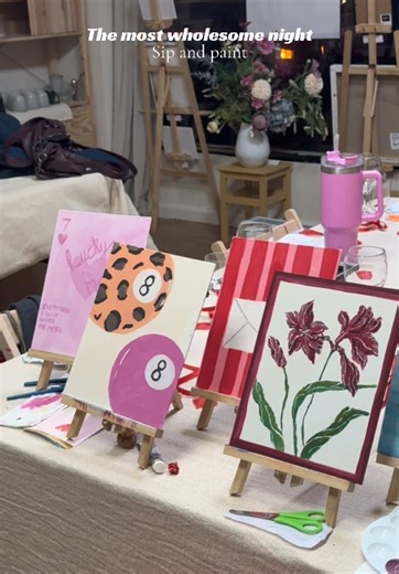 Wholesome Sip and Paint Night Ideas for Galentine's Day