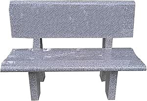 Park Style Gray Granite Bench- 48x14x2 - Cemetery Headstone Memorial - Custom Engraving Available - Monument Grade Granite..