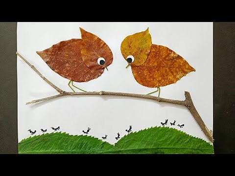 Fearless leaf craft: Birds creating masterpieces | Leaf Craft