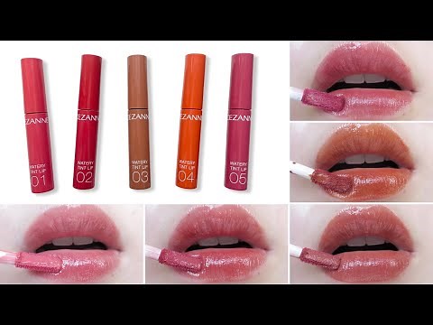 [New Color Comparison] Review and swatches of all colors of CEZANNE lip tints [ROM&ND/CANMAKE]