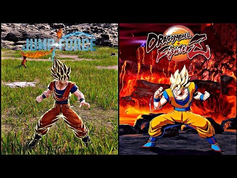 Goku in Jump Force vs FighterZ Comparison
