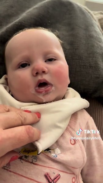 Baby is spitting up momen #baby #foryou #mom #dad #food