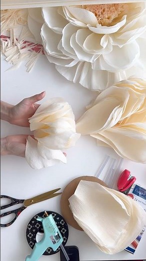 DIY Giant Paper Flower for Wall Decor