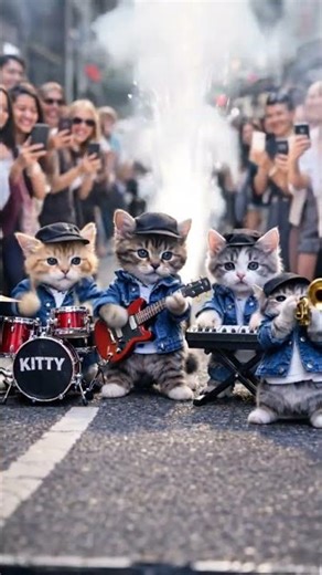 the kitty band.😁❤️ #trending #music #ai