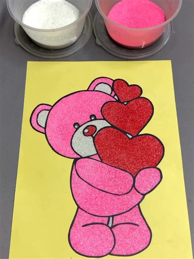 Creative Sand Painting Teddy Bear Ideas