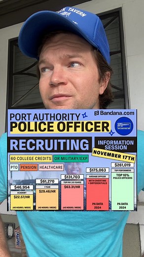 What Port Authority Police Officers Make In A Year! #usa #usareels #omg #viralcontent | Chris Tuck