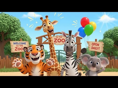 Let’s Visit the Zoo – Learn Animal Names! 🐅🦒 | Fun Zoo Animals for Kids | Preschool Learning