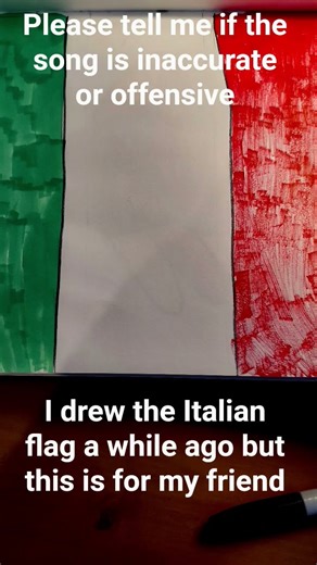 I drew the Italian flag for my friend #art #flag #italy #markers #drawing