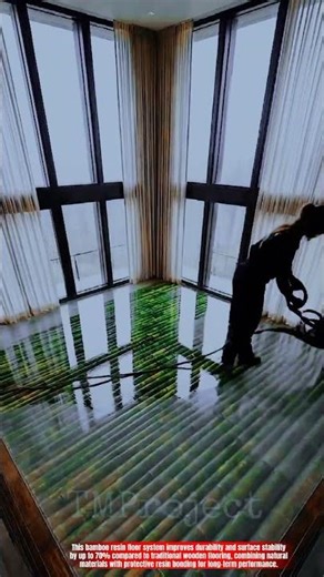 Innovative Bamboo Resin Floor System : Best Natural Structural Surface Design