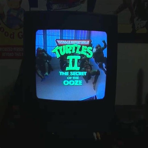 TMNT II (1991) on a CRT #shorts #tmnt #vhs #crt #crttv #90s #nostalgia #analog #retrotech #TMNT2