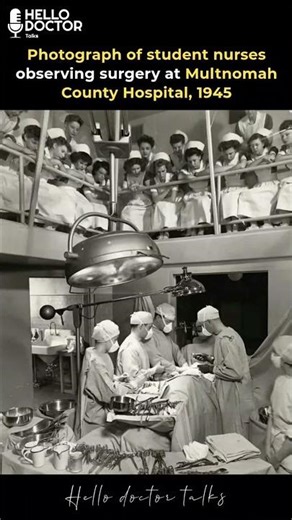 A rare glimpse of nurse training inside an operating room, Multnomah County Hospital, 1945.