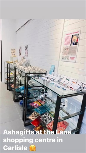 The fabulous Asha Gifts is currently in the pop up shop NOW and all next week  Head on down to The Lanes Pop Up shop to find some beautiful and unique items perfect for you or as a present  Asha Gifts and their business helps support disadvantaged women secure work within fabric, craft and jewellery industries. Pop on down to show your support  #TheLanesCarlisle #Carlisle #Community #DiscoverMore #Shopping #Cumbria #thelanespopup | The Lanes, Carlisle | Facebook