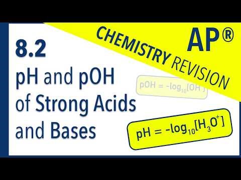 AP Chemistry 8.2 – pH and pOH of Strong Acids and Bases | Revision Video #apchemistry