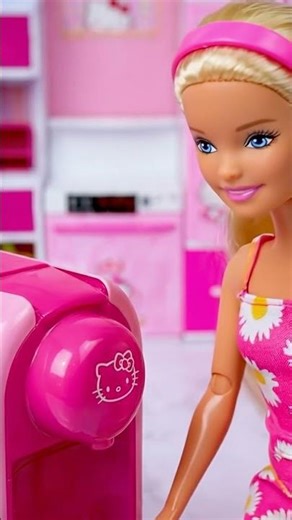 Satisfying Barbie Morning Coffee & Pink Kitchen Routine
