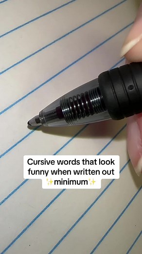 Funny Cursive Words: Writing 'Minimum' in Russian Cursive