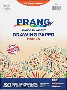 Prang (Formerly Art Street) Drawing Paper, Manila, Standard Weight, 9" x 12", 50 Sheets