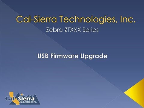 How to USB Upgrade Firmware on Zebra ZTXXX Series Printers