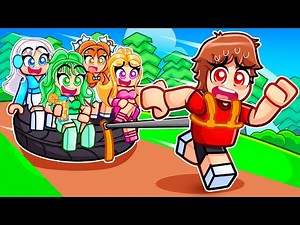 CARRYING My CRAZY FAN GIRLS In Roblox...