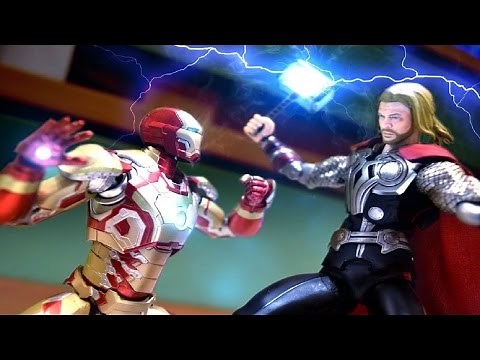 Iron Man VS Thor Stop Motion fight